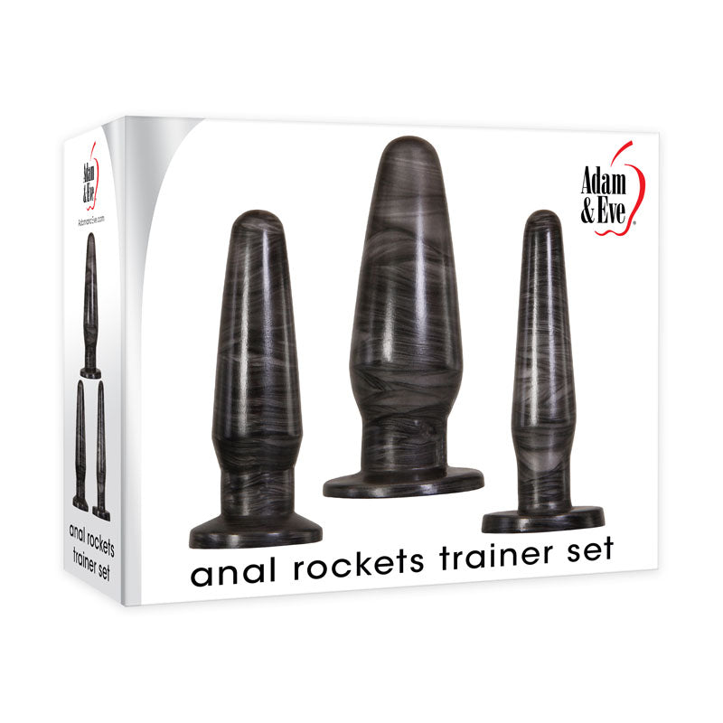 Adam & Eve ANAL ROCKETS TRAINER SET Butt Plugs Set Of 3 Sizes Adam & Eve