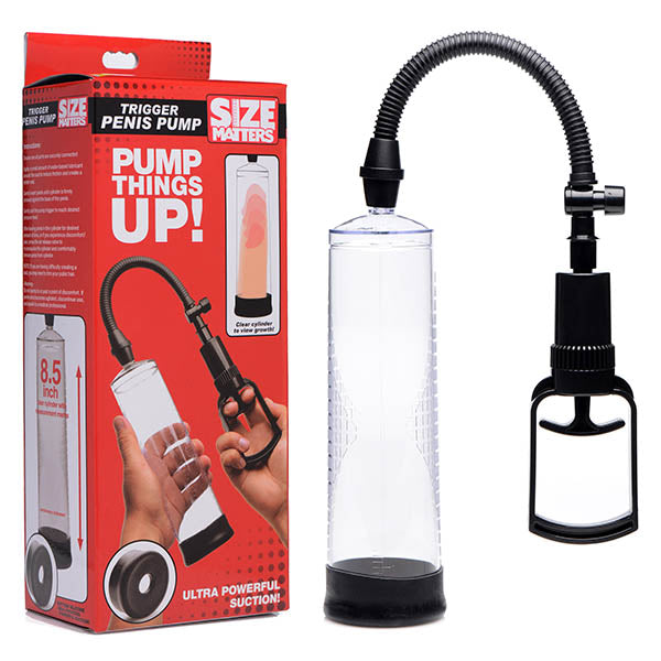 XR Brands Size Matters Trigger Penis Pump Clear XR Brands