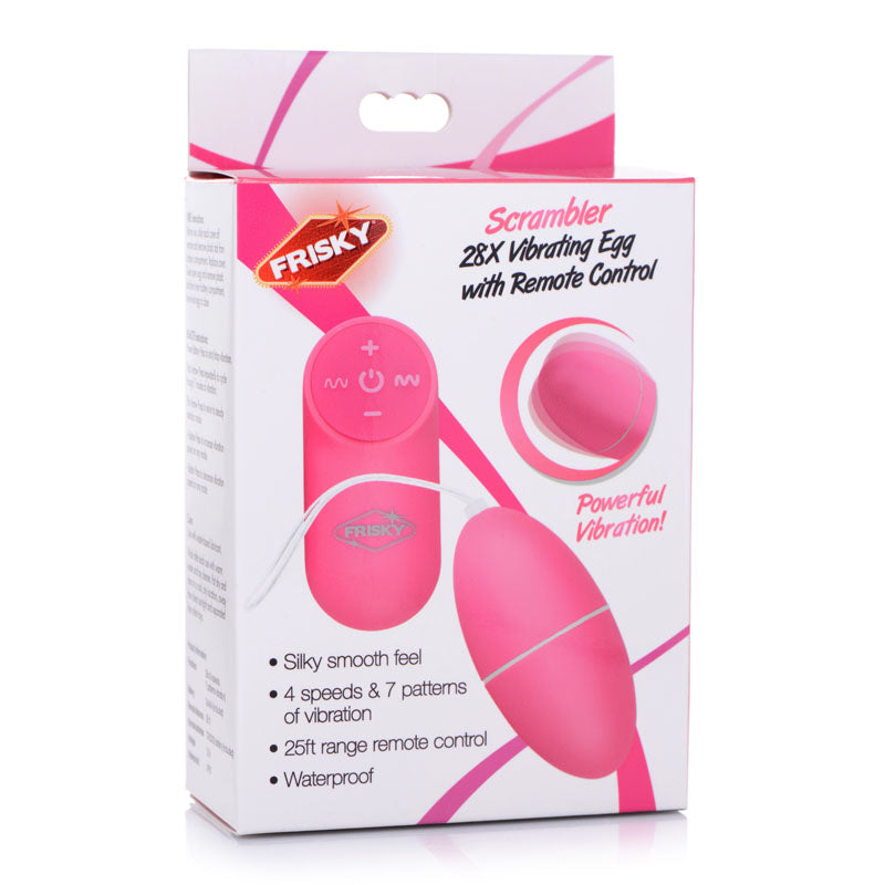 XR Brands Frisky Scrambler Vibrating Egg Vibrator With Wireless Remote