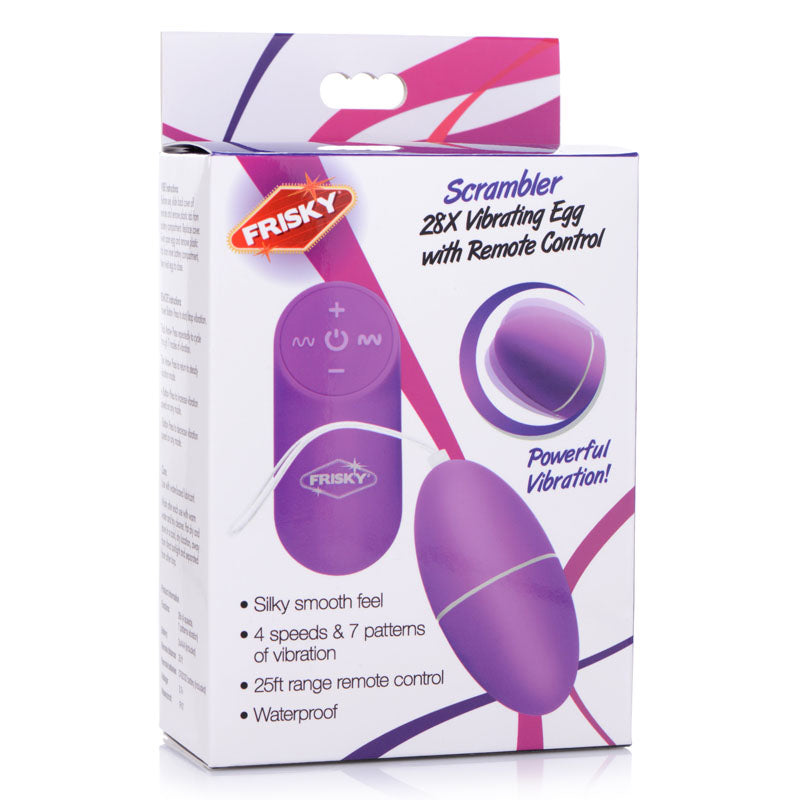 XR Brands Frisky Scrambler Vibrating Egg Vibrator With Wireless Remote