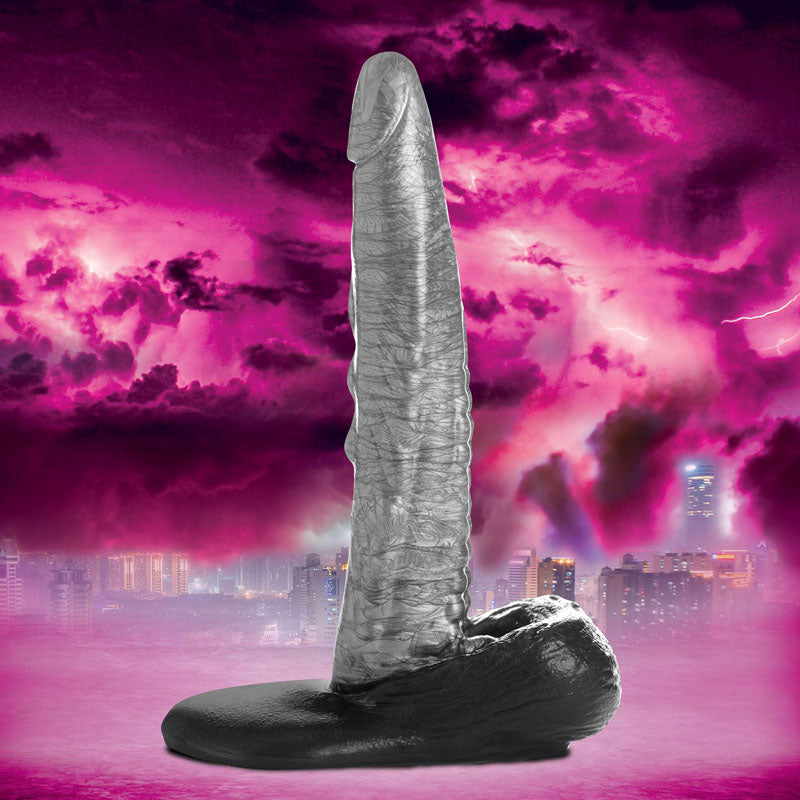 XR Brands Creature Cocks The Gargoyle Rock Hard Silicone Fantacy Dildo 23.6cm Silver
