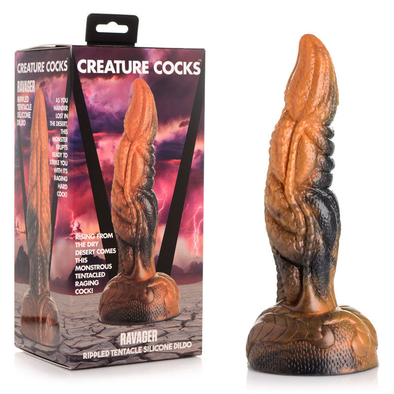 XR Brands Creature Cocks Ravager Rippled Tentacle Silicone Fantasy Dildo 20.3cm