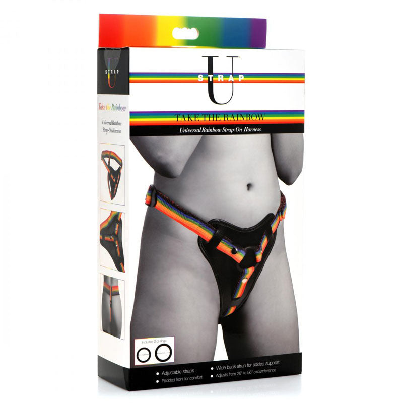 XR Brands Strap U Take The Rainbow Universal Strap On Harness (Probe Not Included)