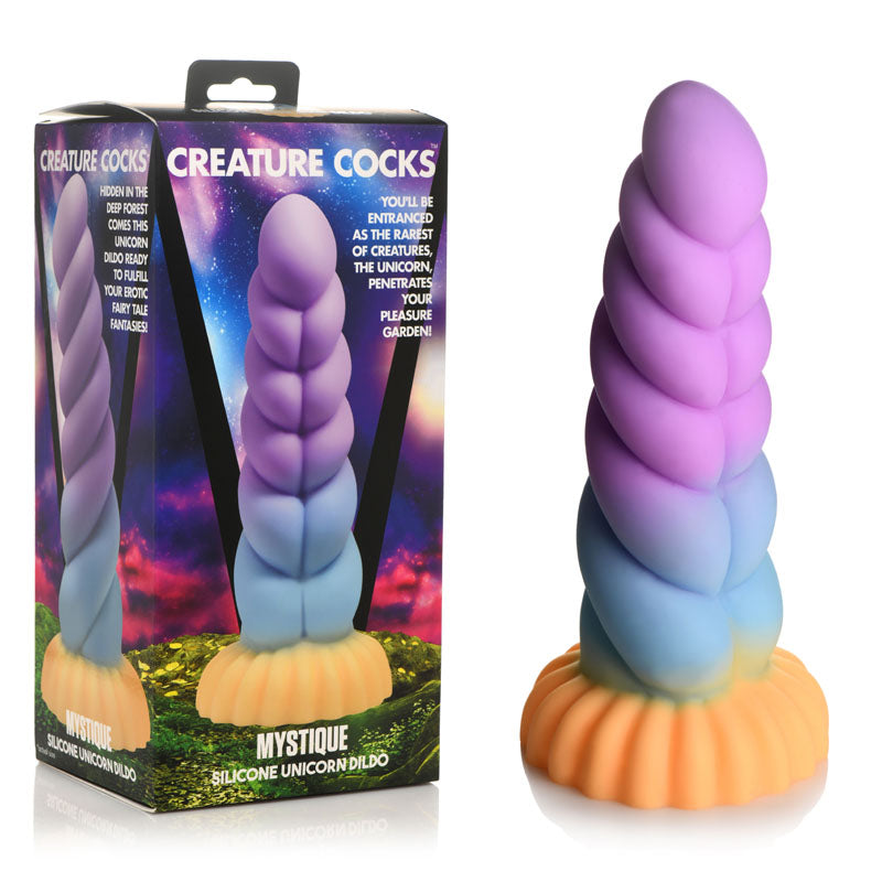 XR Brands Creature Cocks Mystique Silicone Unicorn Fantasy Dildo 21 cm