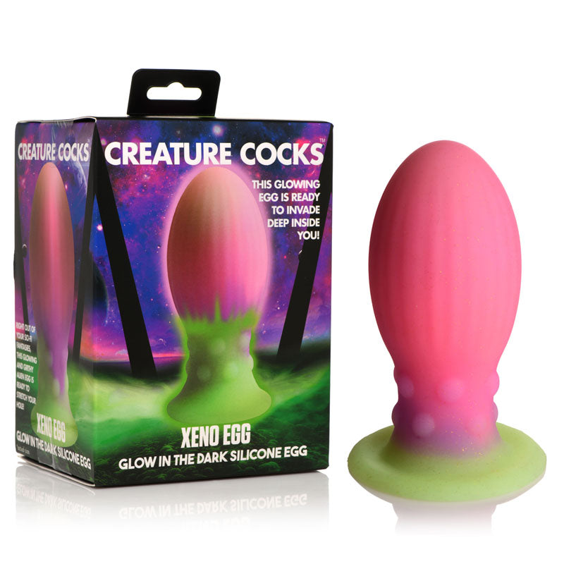 Creature Cocks Xeno Egg Glow in Dark Fantasy Butt Plug Large
