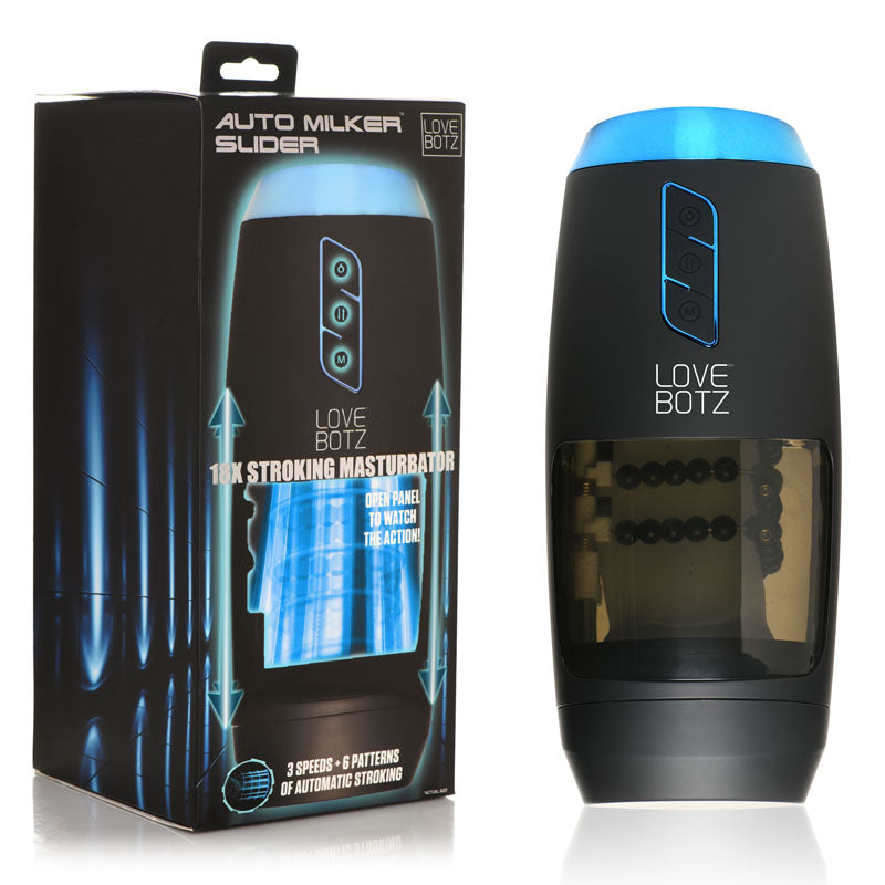 XR Brands LoveBotz The Milker Slider 18X USB Rechargeable Stroking Masturbator XR Brands