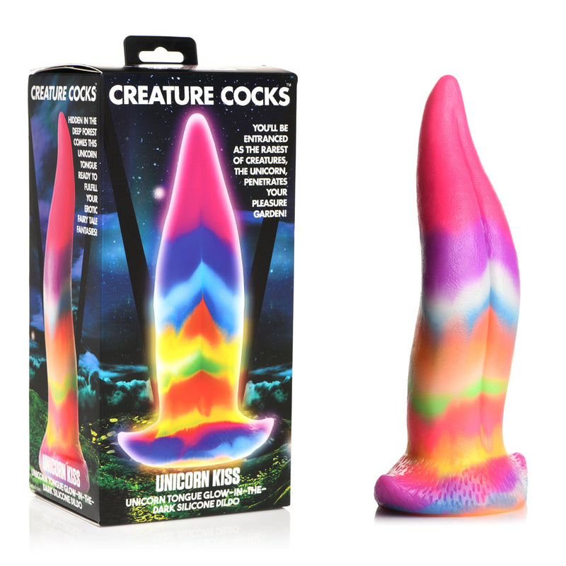 XR Brands Creature Cocks Unicorn Kiss Silicone Fantasy Tongue Dildo 21.4cm