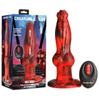 XR Brands Creature Cocks Hell Wolf USB Rechargeable Thrusting Fantasy Dildo 22cm Red XR Brands