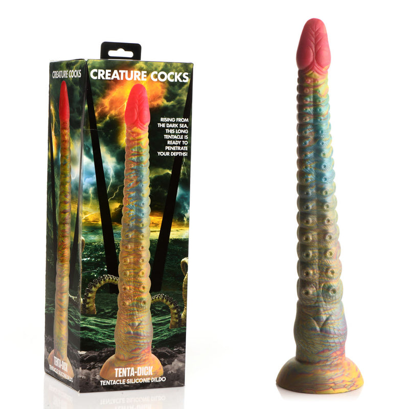 XR Brands Creature Cocks Tenta Dick Tentacle Fantasy Dildo 32cm Multi Coloured