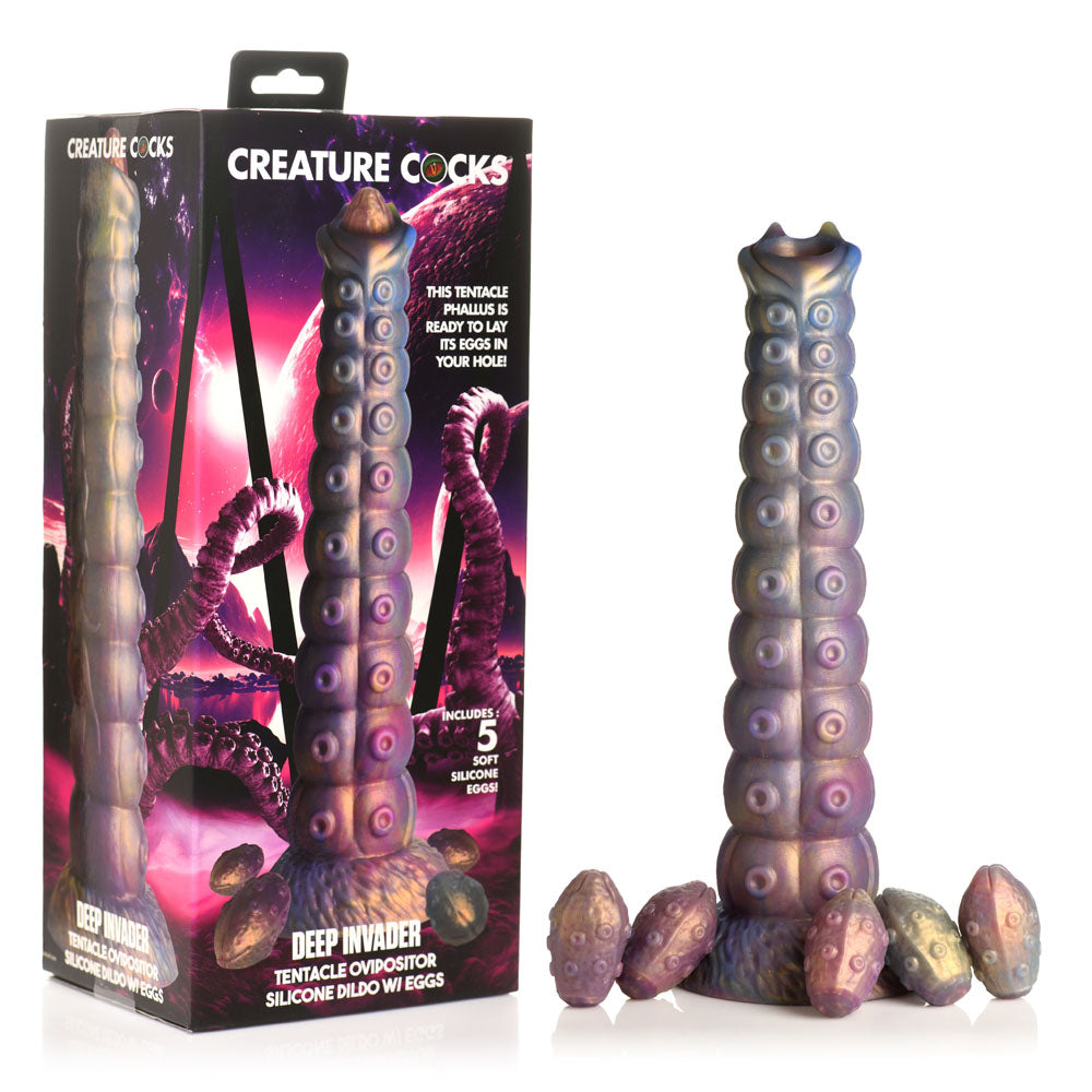 XR Brands Creature Cocks Deep Invader Ovipositor Fantasy Dildo 22.9cm Multi Coloured XR Brands Main image