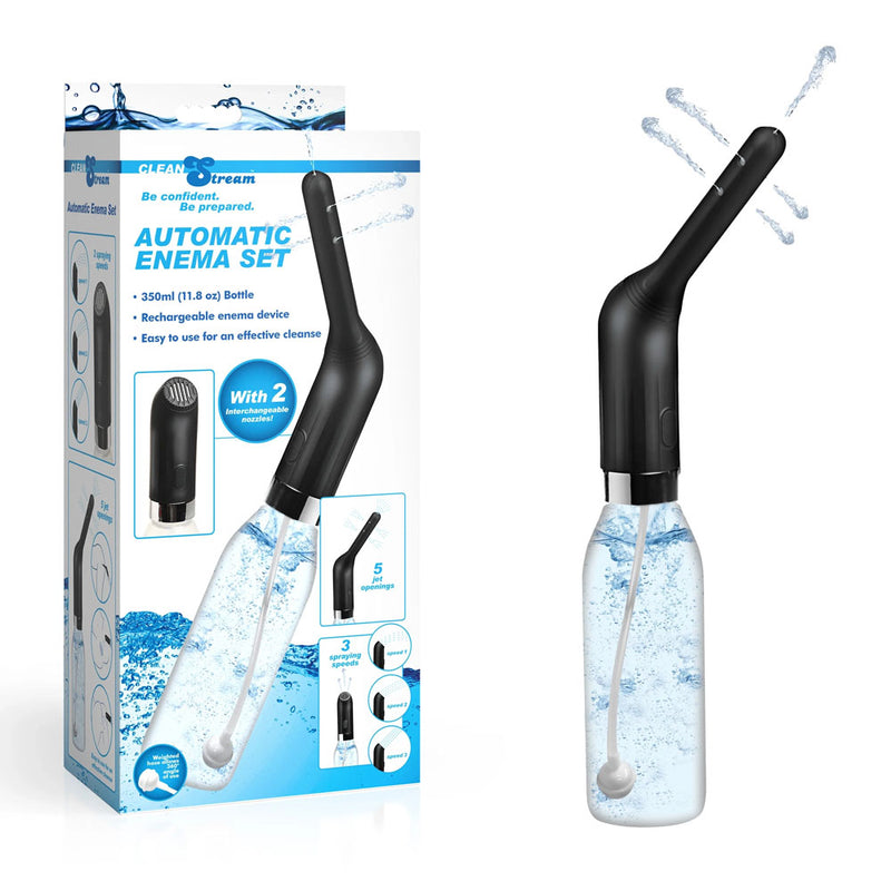 XR Brands CleanStream Automatic Enema Set USB Rechargeable Douche 350ml Capacity