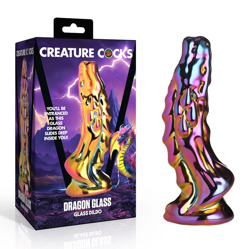 XR Brands Creature Cocks Dragon Glass Fantasy Dildo 15.7cm