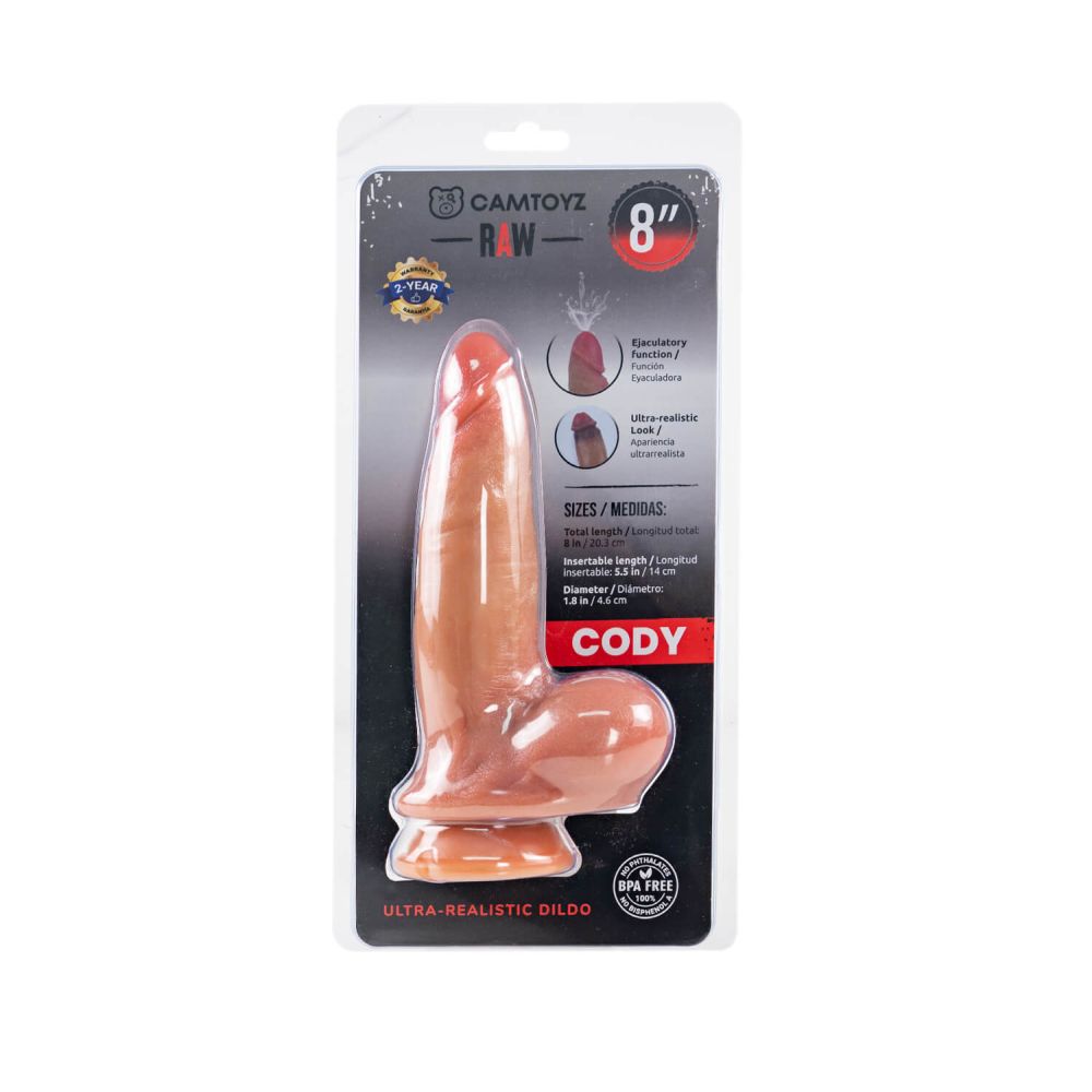 RAW Cody Ultra Realistic Squirting Dildo 20cm RAW