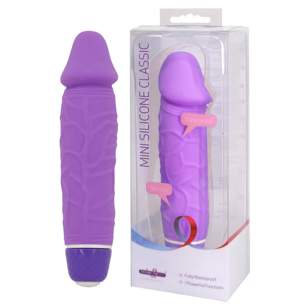 Seven Creations Mini Silicone Classic Vibrator Purple 13.5cm Seven Creations