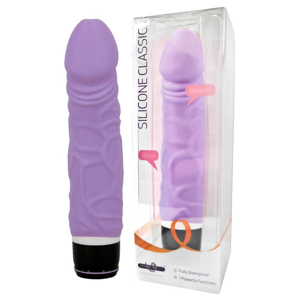 Seven Creations Silicone Classic Vibrator 6.75 Inch Purple