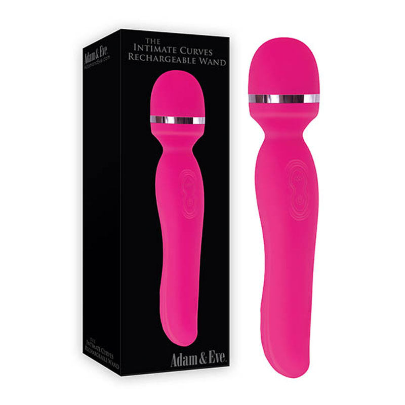 Adam & Eve Intimate Curves Rechargeable Wand USB Rechargeable Massage Wand 7.75 Inch Adam & Eve