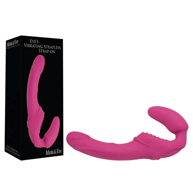 Adam & Eve Eve's Vibrating USB Rechargeable Strapless Strap On 8.75 Inch