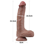 Lovetoy Dual Layered Silicone Dildo With Balls Lovetoy