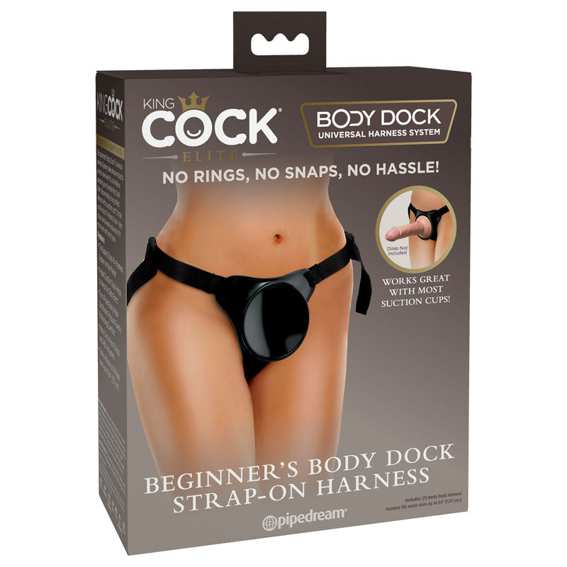 Pipedream King Cock Elite Beginners Body Dock Adjustable Strap On Harness (No probe included)