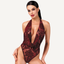 Noir Kink Royal Draped Plunge Bodysuit Red Noir
