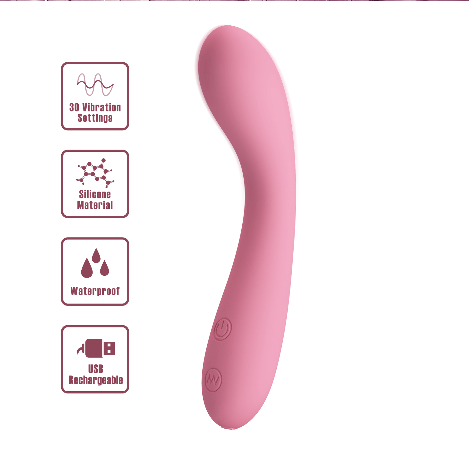 Party Up JOHN Flexible Vibe USB Rechargeable Vibrator 16cm Secondary image
