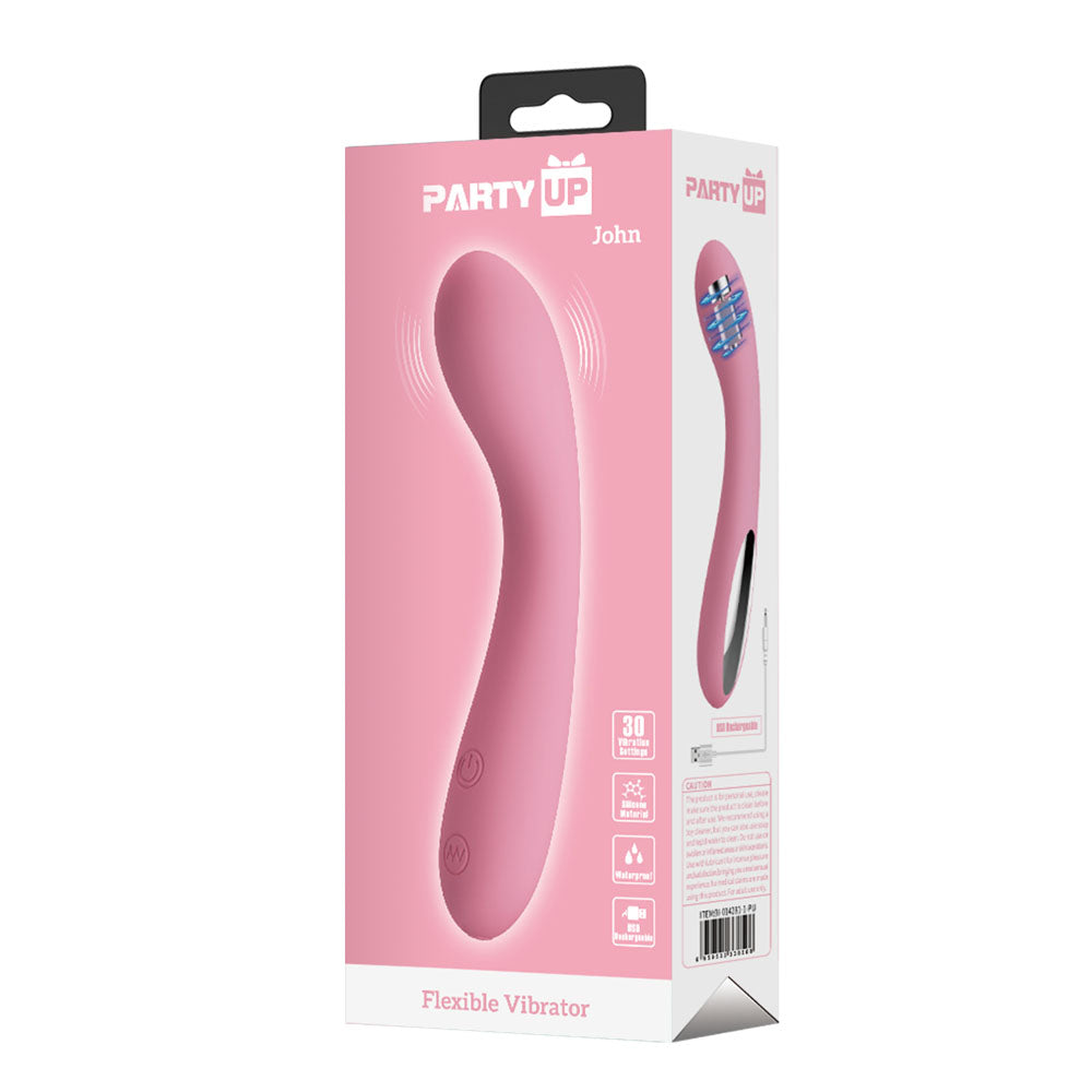 Party Up JOHN Flexible Vibe USB Rechargeable Vibrator 16cm Party Up