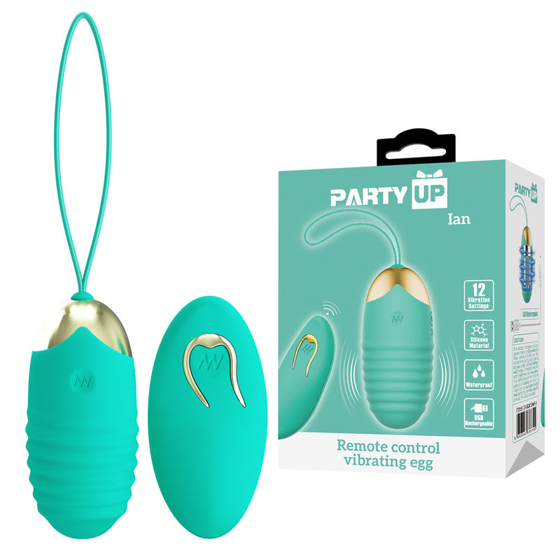 Party Up IAN USB Rechargeable Vibrating Egg Vibrator With Wireless Remote