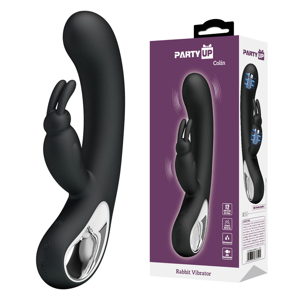 Party Up COLIN USB Rechargeable Rabbit Vibrator 21cm Party Up