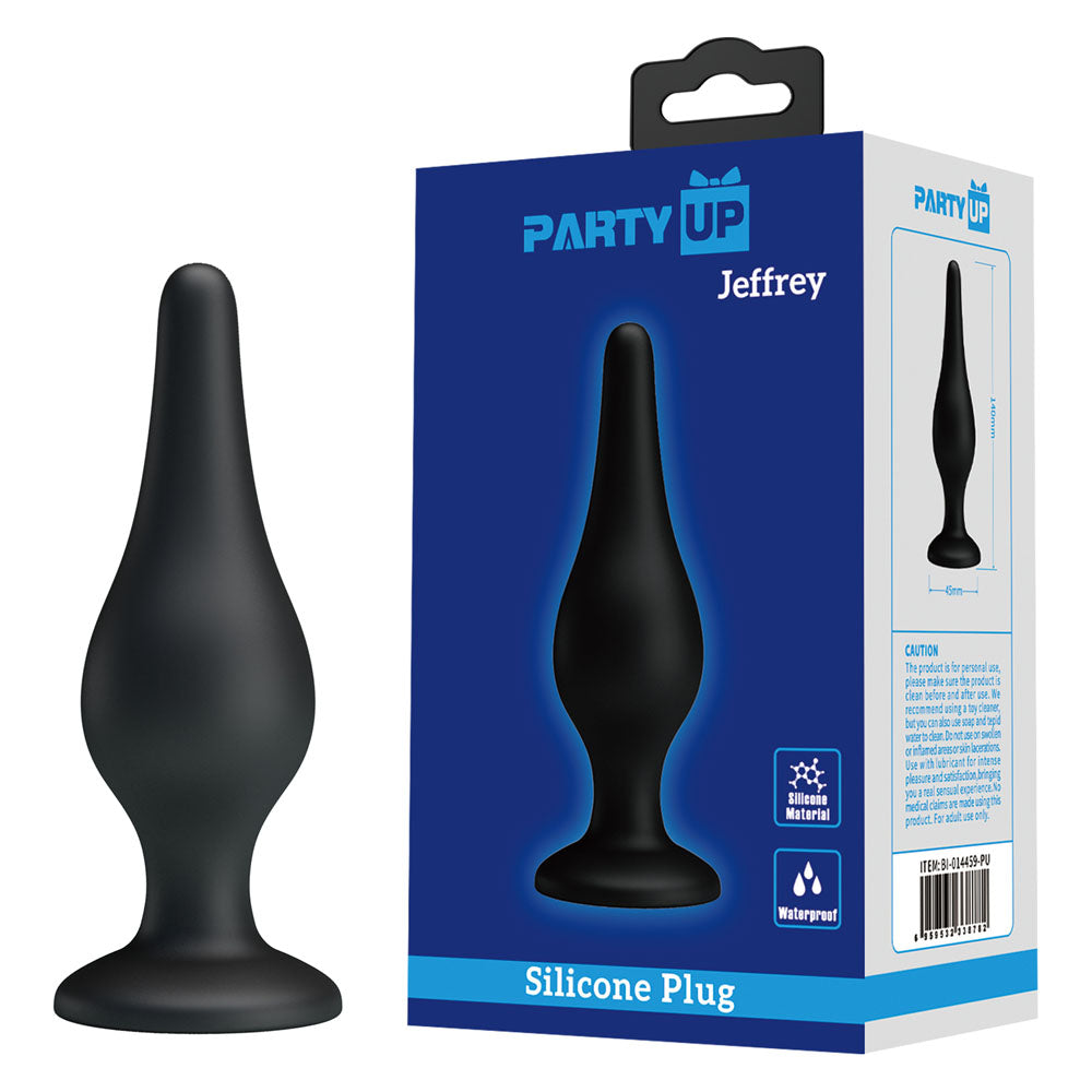 Party Up JEFFREY Butt Plug 14cm Black Party Up