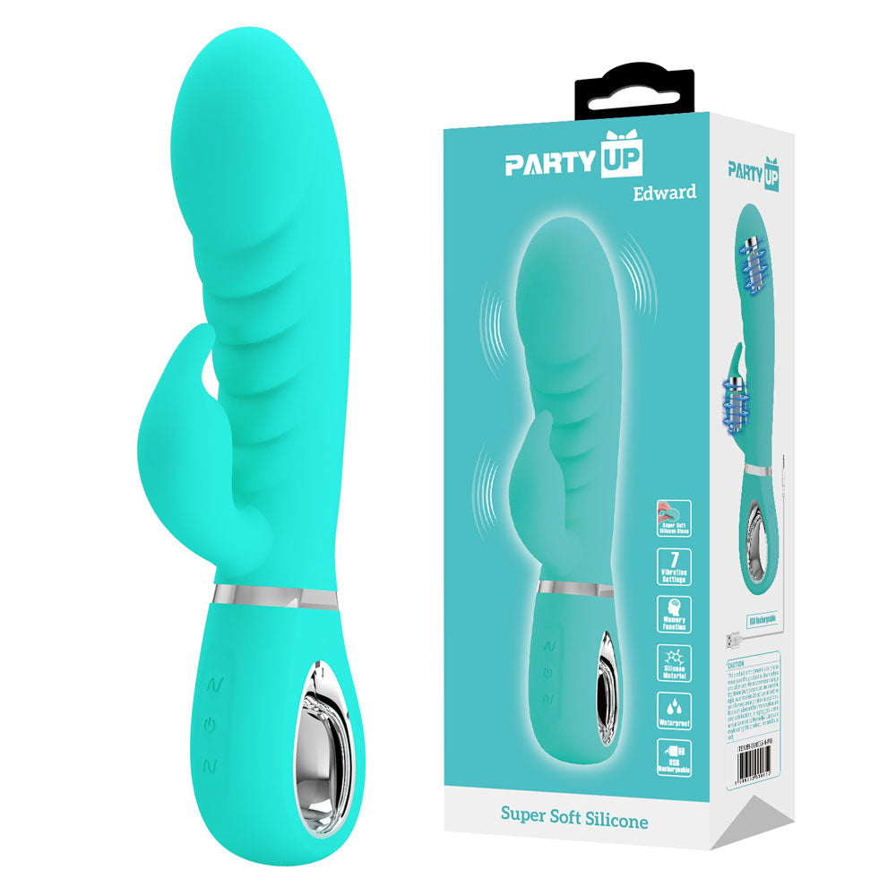 Party Up EDWARD Rabbit Vibe USB Rechargeable Rabbit Vibrator 20cm Party Up