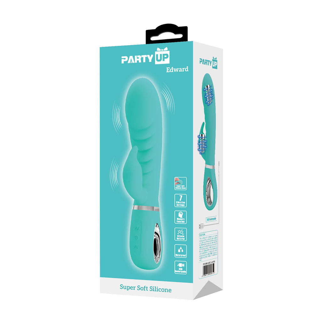 Party Up EDWARD Rabbit Vibe USB Rechargeable Rabbit Vibrator 20cm Party Up