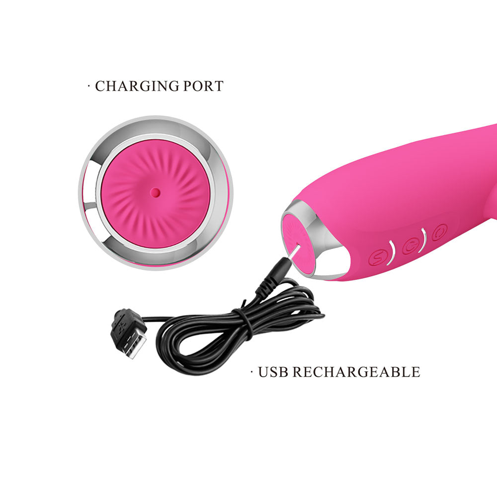 Party Up ERIC Rotating Beads Vibrator USB Rechargeable Rabbit Vibrator with Rotating Bead Shaft 20.5cm Party Up