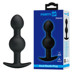 Party Up JAMES Beaded Butt Plug 10.4cm Black Party Up