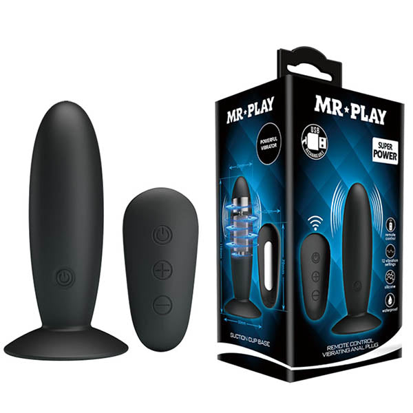 MR PLAY Remote Control Vibrating Anal Plug With Wireless Remote
