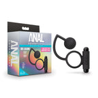 Blush Novelties Anal Adventures Platinum Anal Ball & Vibrating Cock Ring With Anal Ball Black Blush Novelties
