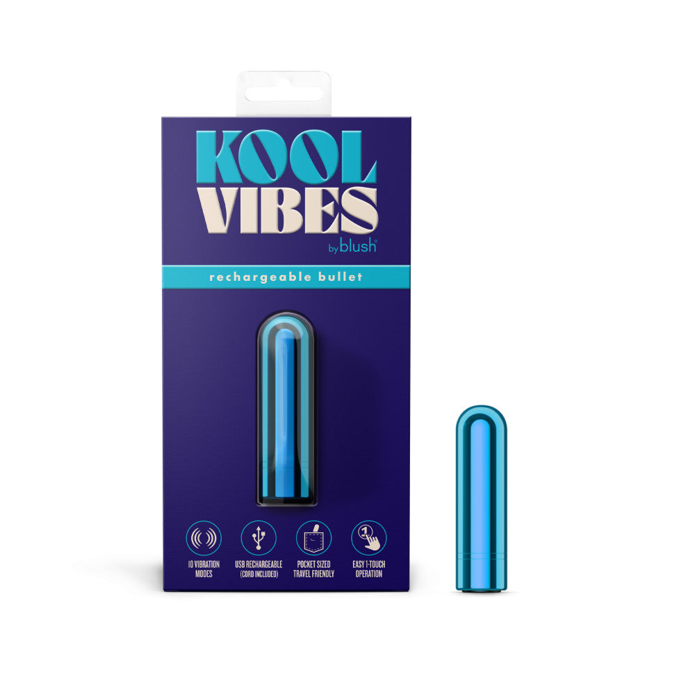 Blush Novelties Kool Vibes Rechargeable Mini USB Rechargeable Bullet Vibrator 6.4cm Blush Novelties