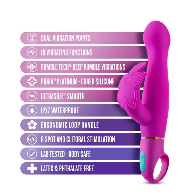 Blush Novelties Aria Naughty AF Butterfly Vibrator18.4cm Blush Novelties