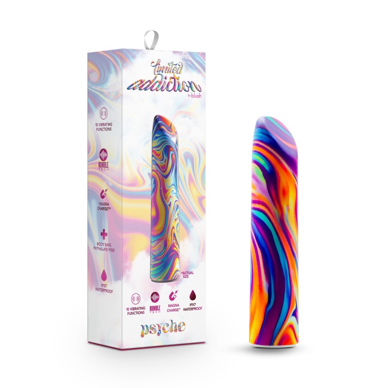 Blush Novelties Limited Addiction Psyche Power Vibe USB Rechargeable Bulet Vibrator 10.2cm Blush Novelties