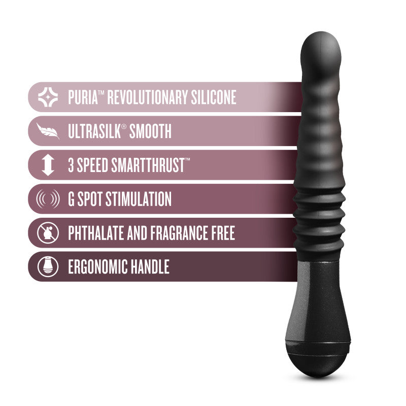 Temptasia Lazarus USB Rechargeable Thrusting Dildo 25.4cm Blush Novelties