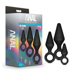 Blush Novelties Anal Adventures Platinum Loop Butt Plug Kit Set Of 3 Sizes Blush Novelties