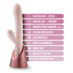 Blush Novelties Fraya USB Rechargeable Thrusting Rabbit Vibrator 24.1cm Blush Novelties