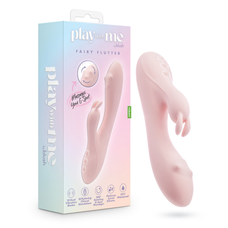 Blush Novelties Play With Me Fairy Flutter USB Rechargeable Rabbit Vibrator 19.7cm