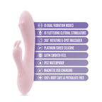 Blush Novelties Play With Me Fairy Flutter USB Rechargeable Rabbit Vibrator 19.7cm Blush Novelties
