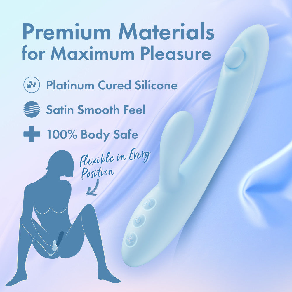 Blush Novelties Play With Me Moondust Magic USB Rechargeable Rabbit Vibrator 20.3cm Blush Novelties