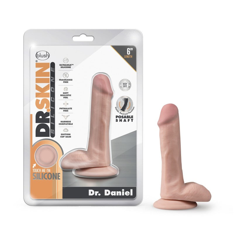 Blush Novelties Dr Skin Silicone Dr Daniel Dong 15.2cm Flesh