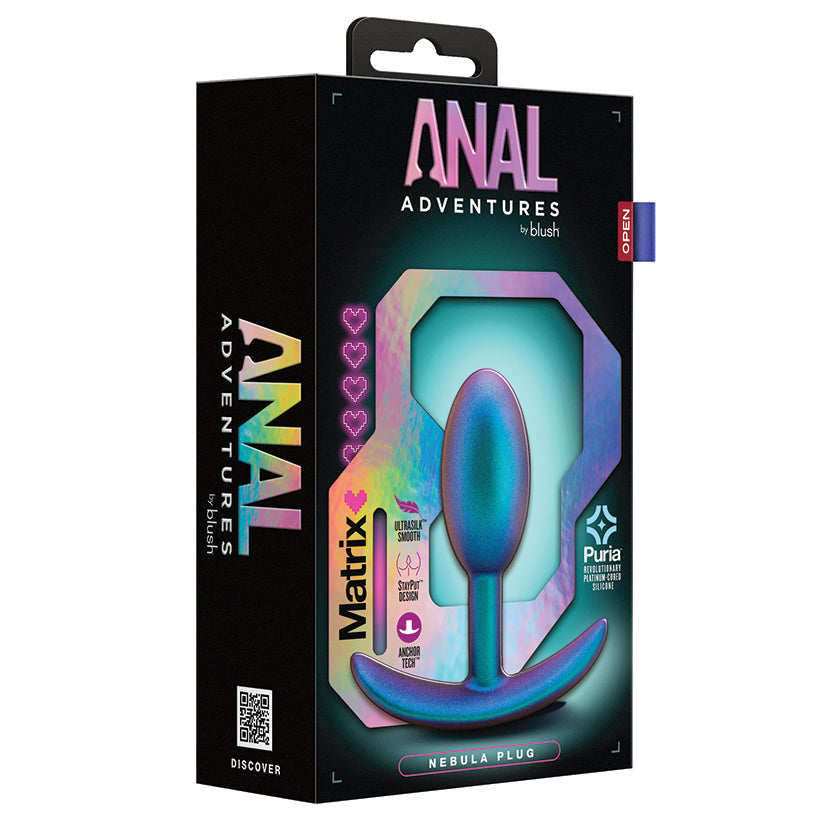 Blush Anal Adventures Matrix Nebula Butt Plug Lunar Blue BLUSH