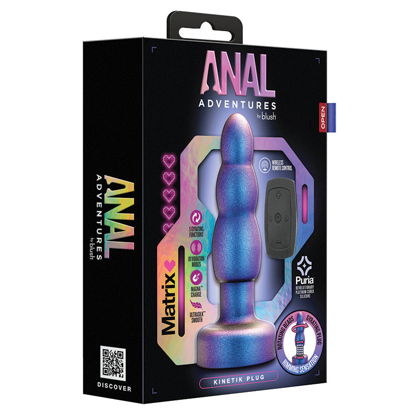 Blush Anal Adventures Matrix Kinetik Butt Plug Space Age Blue BLUSH