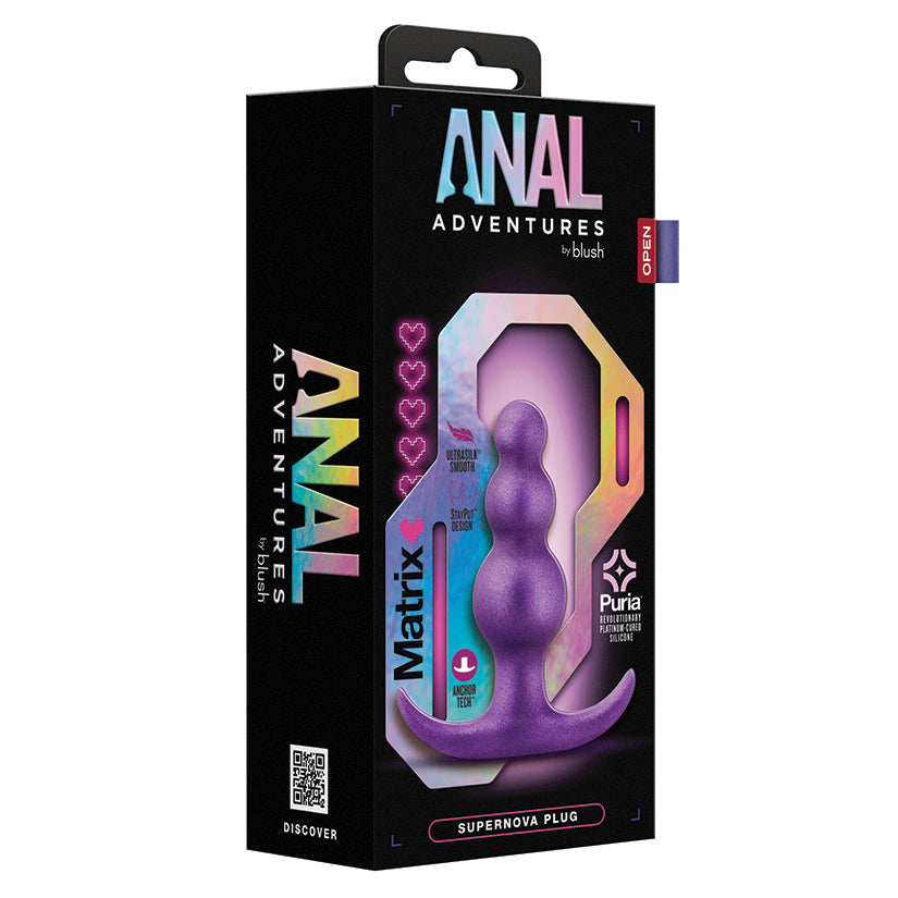 Blush Anal Adventures Matrix Supernova Butt Plug Purple BLUSH