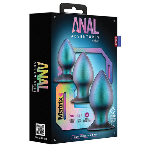 Blush Anal Adventures Matrix Metaverse Butt Plug Kit Spruce BLUSH