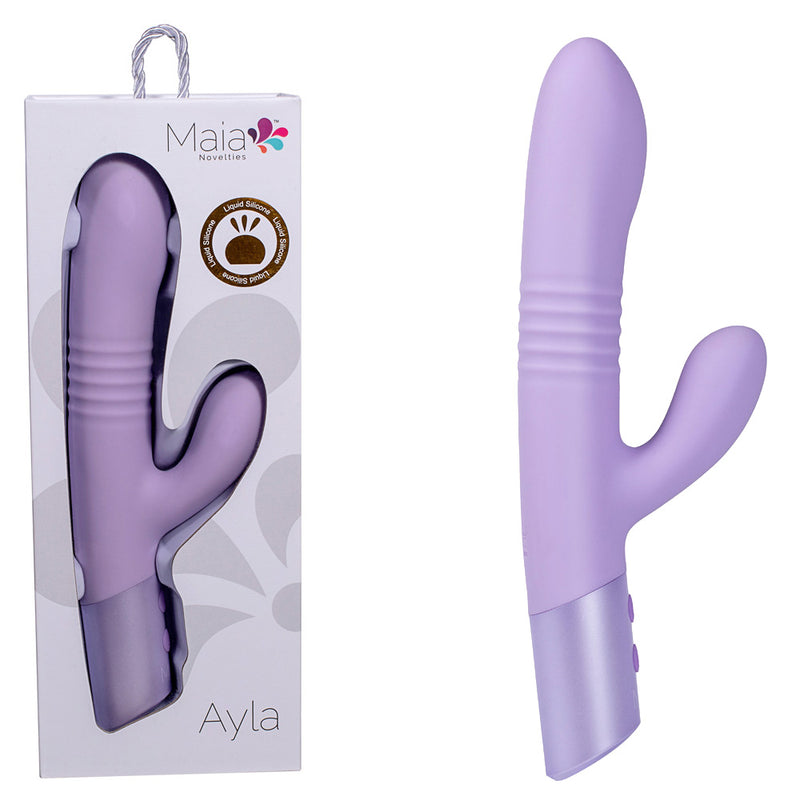 Maia AYLA USB Rechargeable Thrusting Rabbit Vibrator 24.4cm
